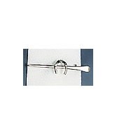 Épingle à cravate /clou + fer à cheval Argent
